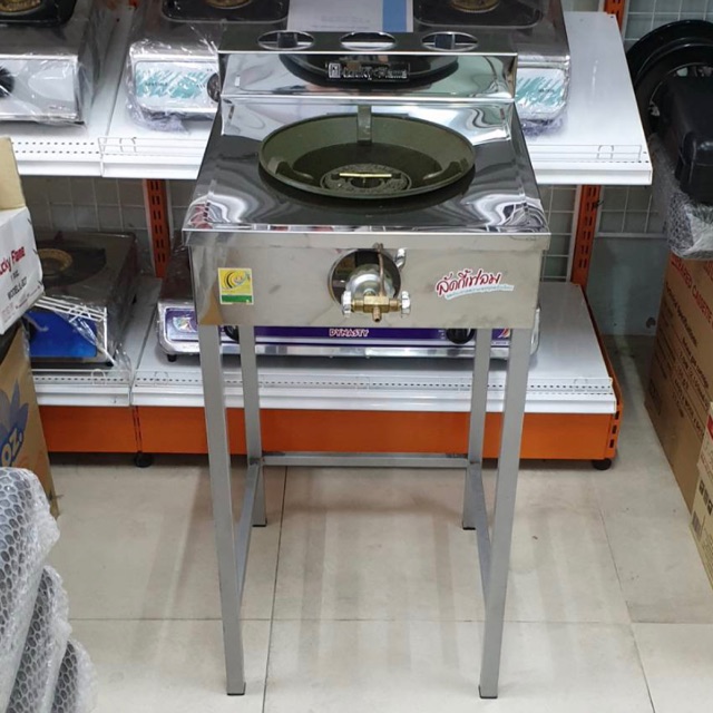 LUCKY FLAME เตา KB5 เดี่ยว ลัคกี้เฟลม รุ่น SA-920 หน้าสแตนเลส ขาเหล็ก อย่างดี ไฟแรง ไฟสวย