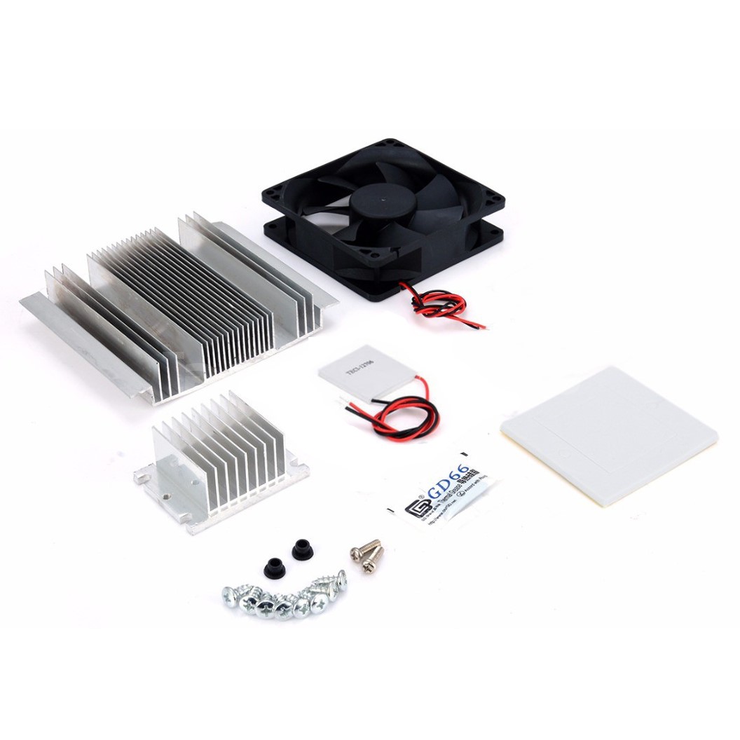 TEC001+AB038 ชุดทดลองแผ่นร้อนเย็น TEC1-12706 แผ่นเพลเทียร์ Thermoelectric cooler Peltier ชุดทดสอบแผ่นร้อน-เย็น