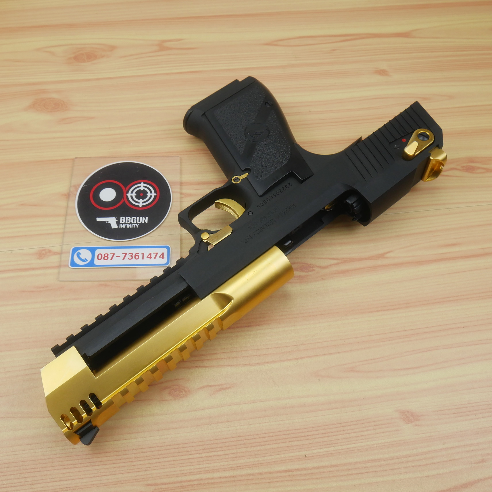 บีบีกันอัดแก๊ส Cybergun Desert Eagle L6 .50 AE GBB BLACK/GOLD BB GUN