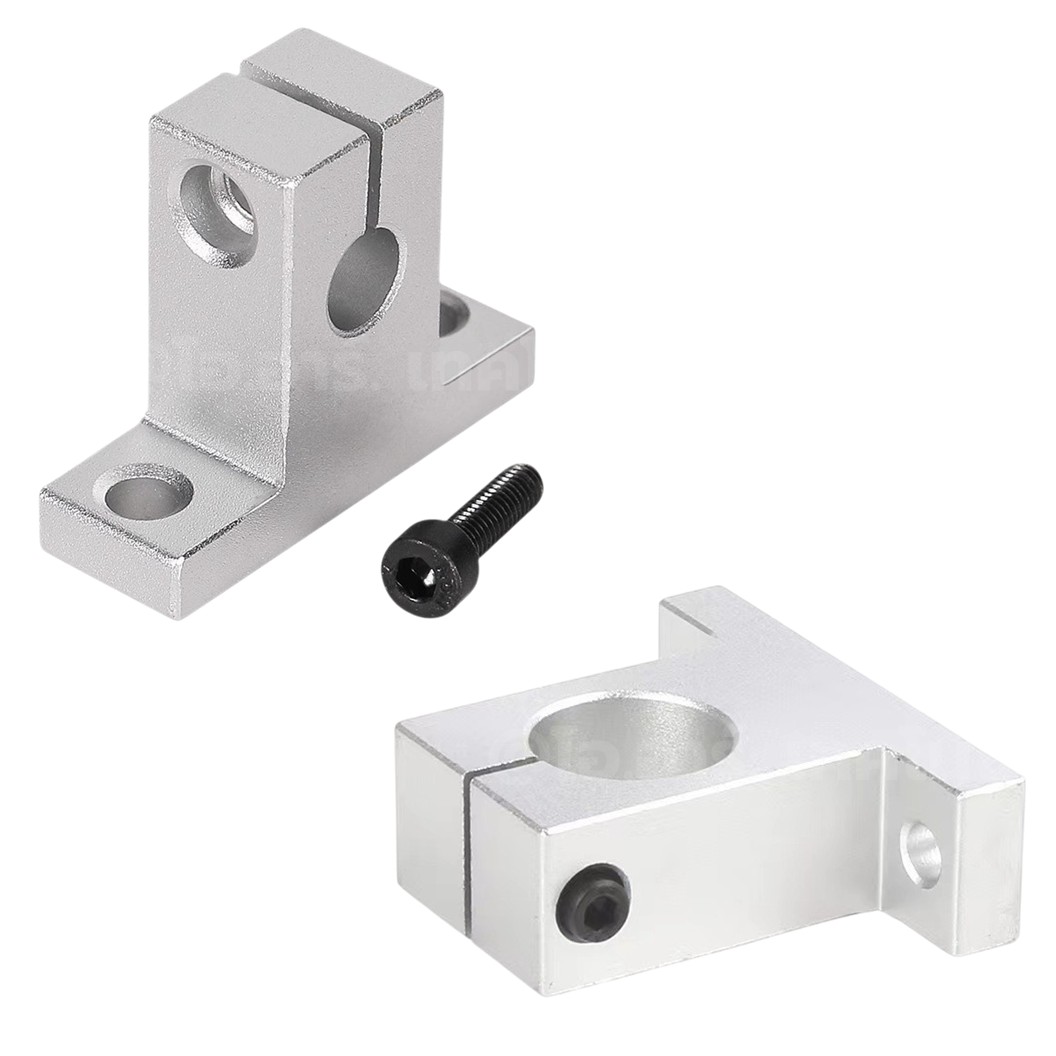 SK/SHF ขาตั้งเพลา แนวตั้ง/แนวนอน ขนาด 6-20mm Vertical/Horizontal SK/SHF Linear Shaft Support Rod Aluminum Alloy ตัวยึดแกน ฐานยึดแกน ขายึดเพลา SK8/SK10/SK12/SK16/SK20 SHF8/SHF10/SHF12/SHF16/SHF20 ฐานยึดเพลา ข้อต่ออลูมิเนียม