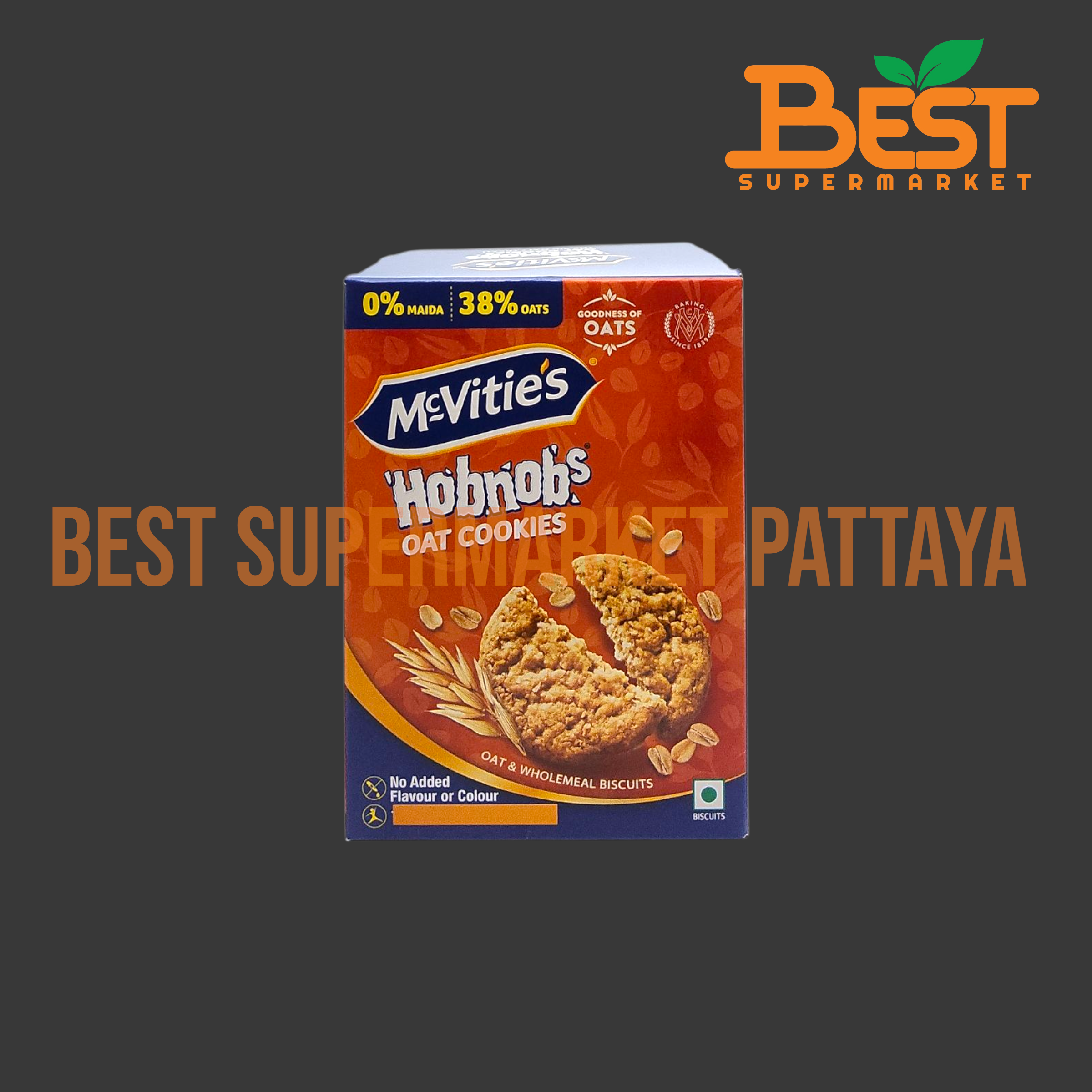 แมคไวตี้ส์ บิสกิตข้าวโอ๊ตและโฮลมีล 153.85 กรัม.Mcvitie's Hobnobs 153.85 g.