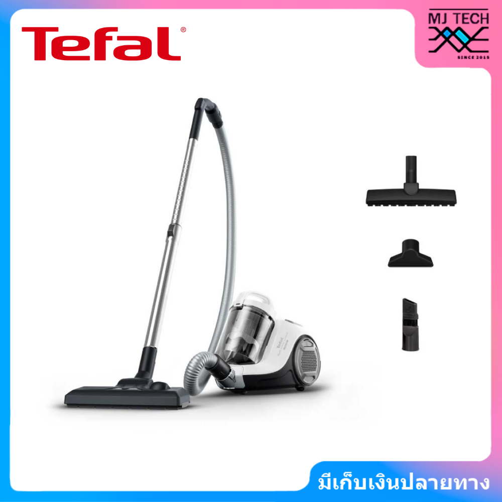 TEFAL เครื่องดูดฝุ่น ทรงพลังด้วยกำลังดูด 2,100 วัตต์ รุ่น TW2947EA ความจุ 1.2 ลิตร สีขาว