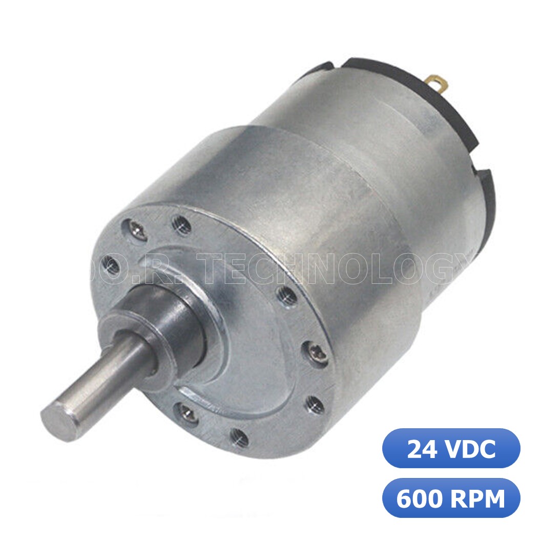 (1ชิ้น) JB035 มอเตอร์ มอเตอร์เกียร์ มอเตอร์อเนกประสงค์ ทอร์กสูง JGB37-520 JGB-520 Motor gear DC24V ความเร็วรอบ 600RPM/MIN (แกนขนาด 6mm, Shaft D)