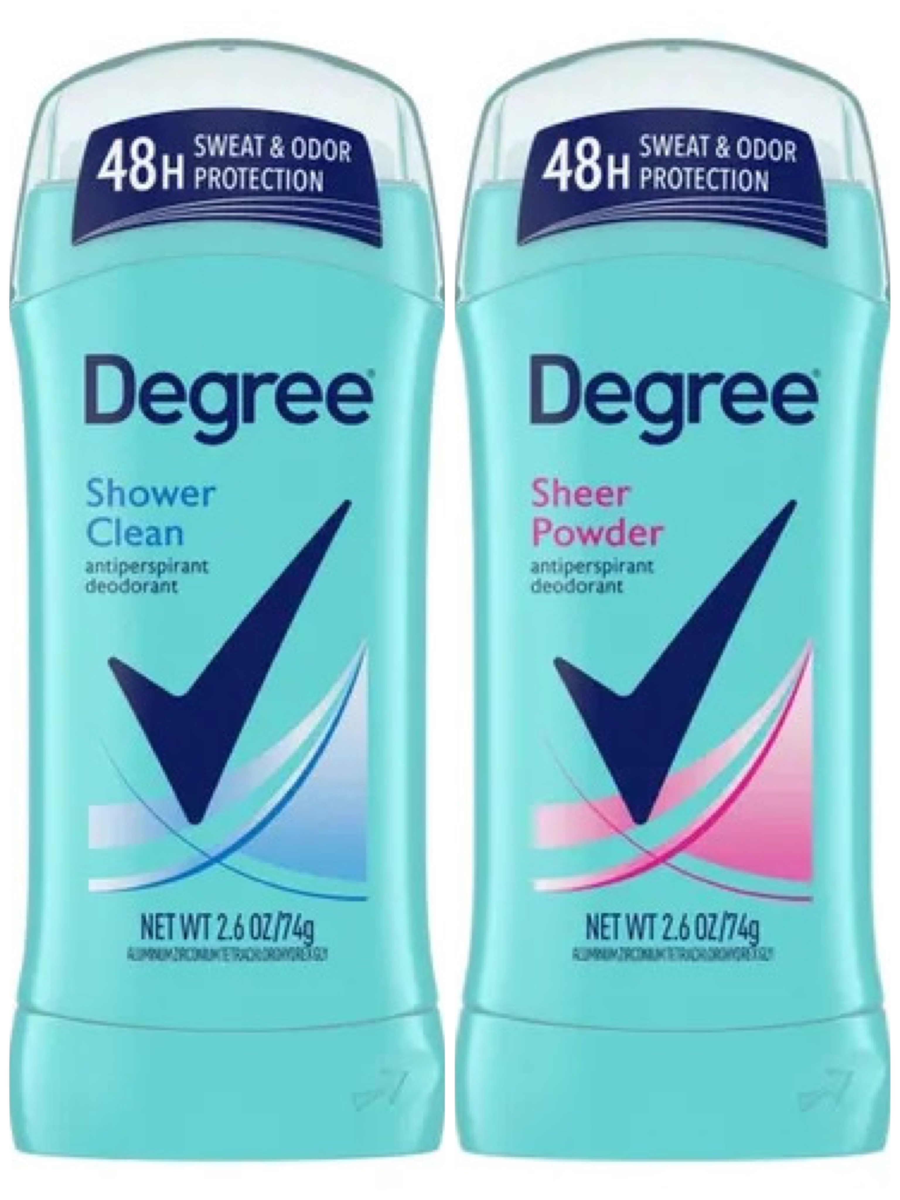Degree Deodorant for Women 2.6 oz (74 g) ระงับกลิ่นกาย 48 ช.ม แท่งสติ๊กขาว กลิ่นหอม สดชื่น แห้งไว แห้งสบายตลอดวัน
