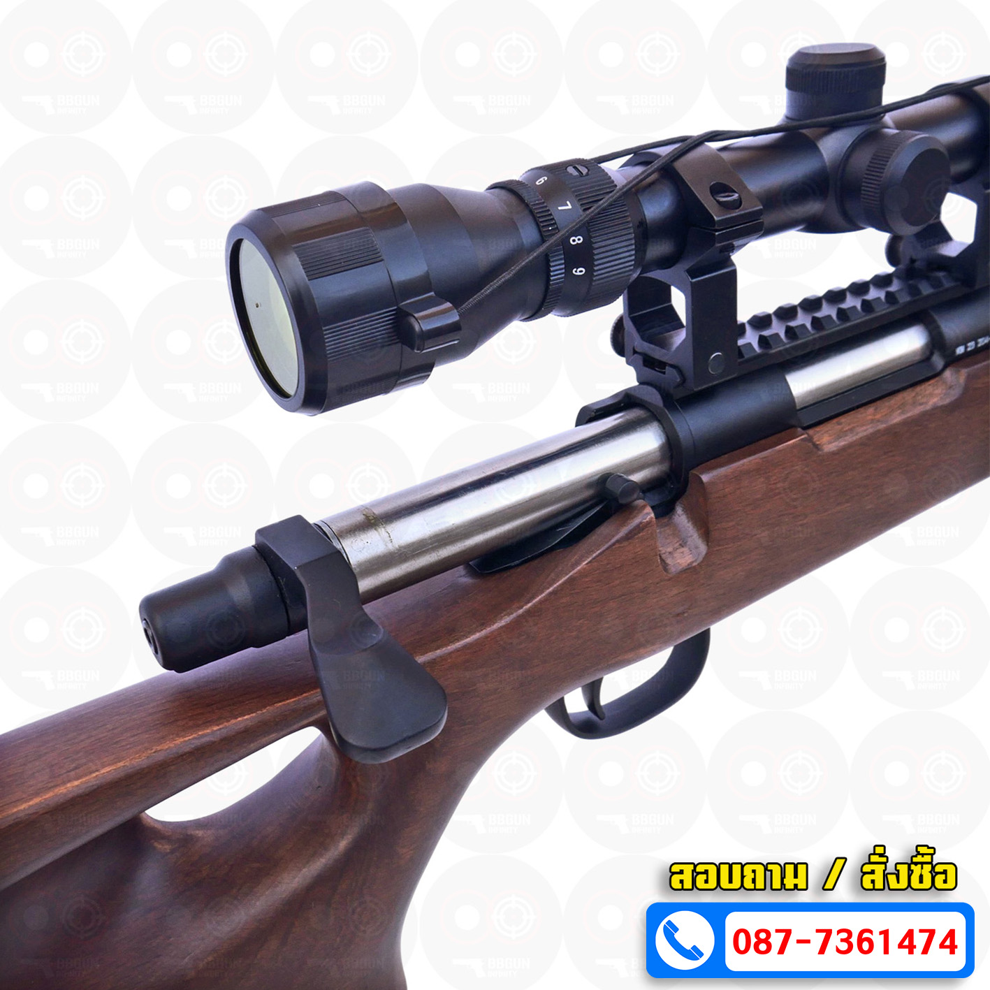 บีบีกันสไนเปอร์ไรเฟิล Double Bell 204-1 VSR-10 พันท้ายไม้แท้ Varmint Thumbhole Air Cocking BB GUN Sniper Rifle