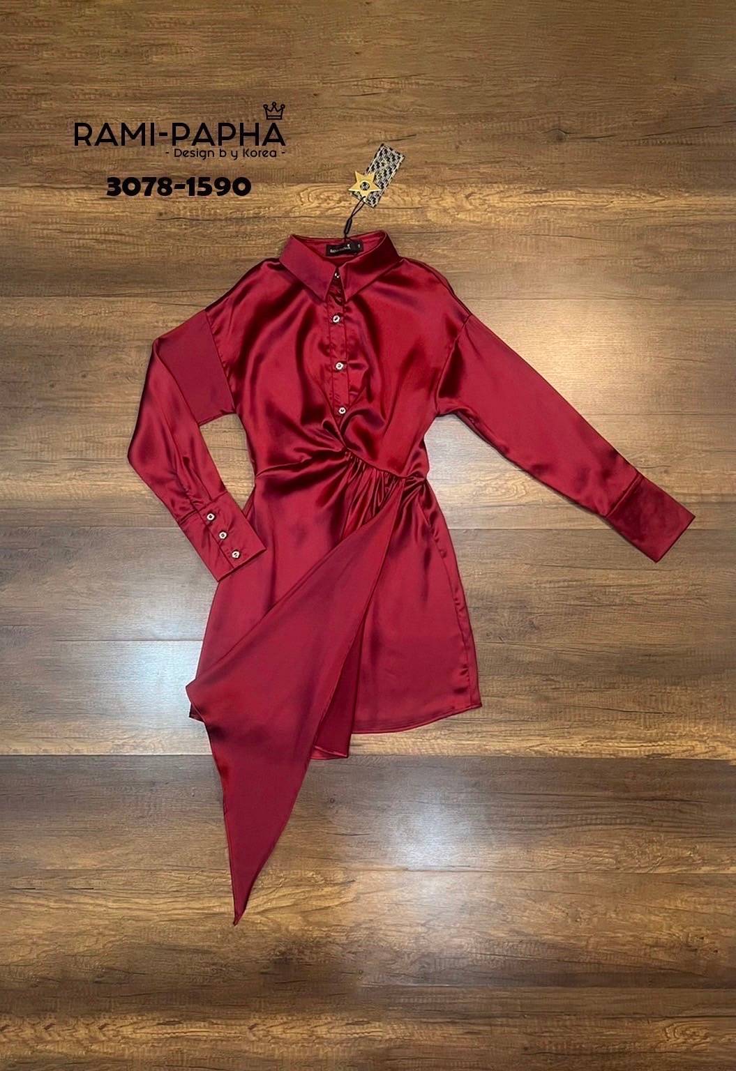 🧧 S 🧧 RAMI-PAPHA เดรสคอปกสีสวยสดใส