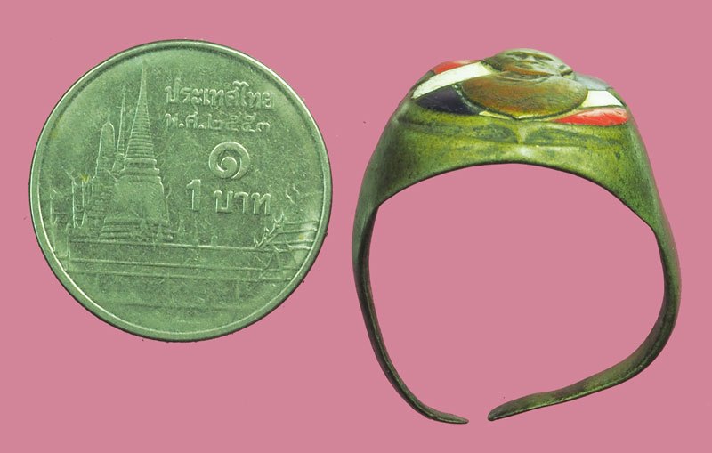 *38930 แหวนอัลปาก้า ลายธงชาติ เก่าไม่ทราบอาจารย์ 12