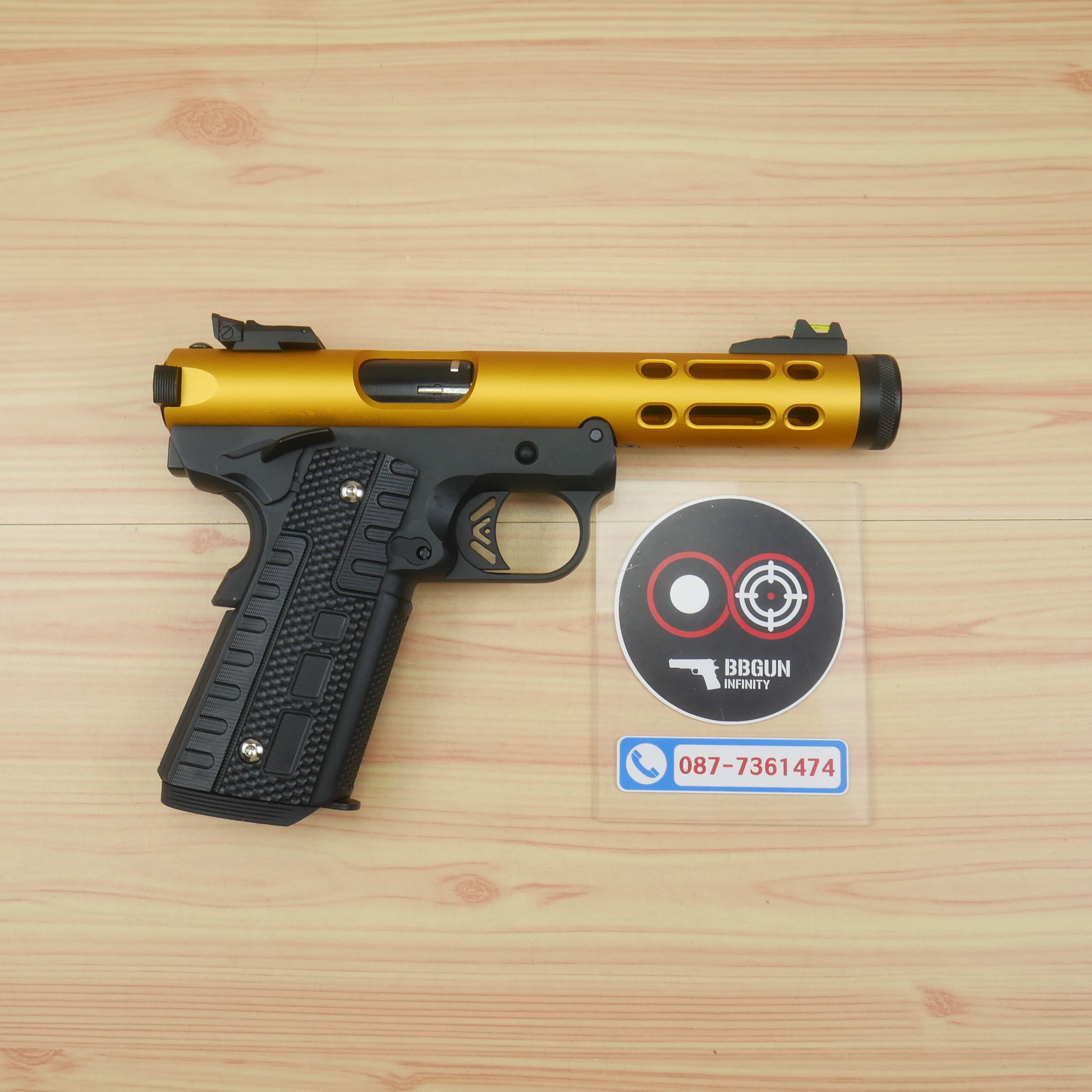 บีบีกันอัดแก๊ส WE Galaxy GBB 1911 Series สีทอง BB GUN