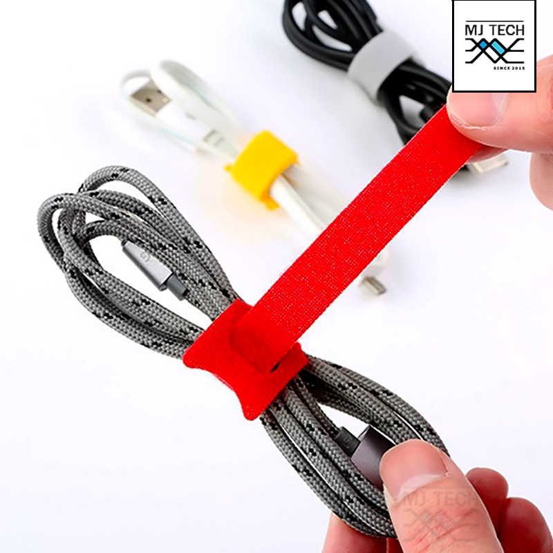 Magic Tape สายรัดอเนกประสงค์ เมจิคเทป เทปตีนตุ๊กแก สำหรับจัดระเบียบสายไฟ สายชาร์จ สายหูฟัง และสายอุปกรณ์