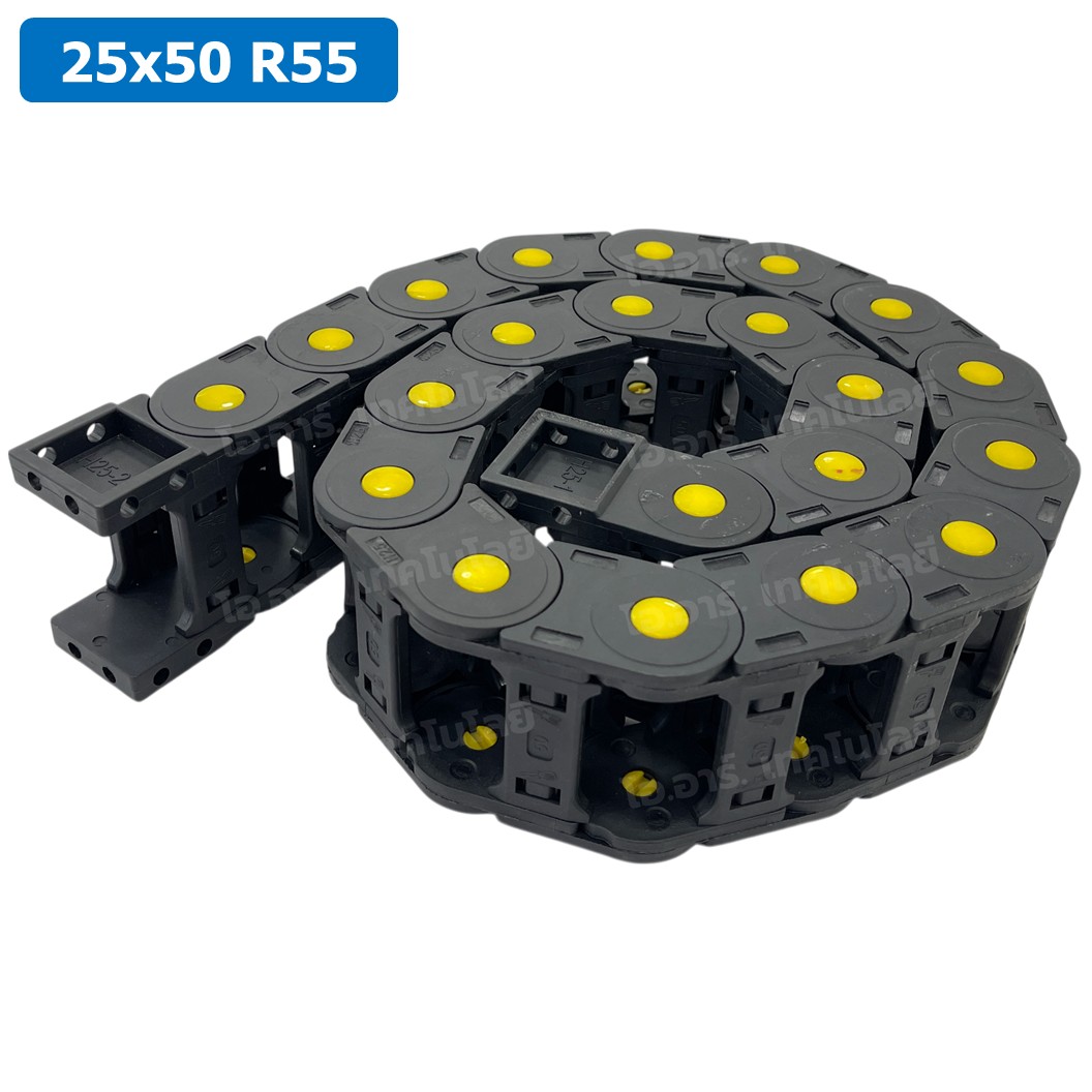 DC-25x50 R55 รางกระดูกงู รางสายไฟ 25x50x1000mm Drag chain engraving machine รางกระดูกงูร้อยสายไฟ Cable Dragchain รางร้อยสายไฟ