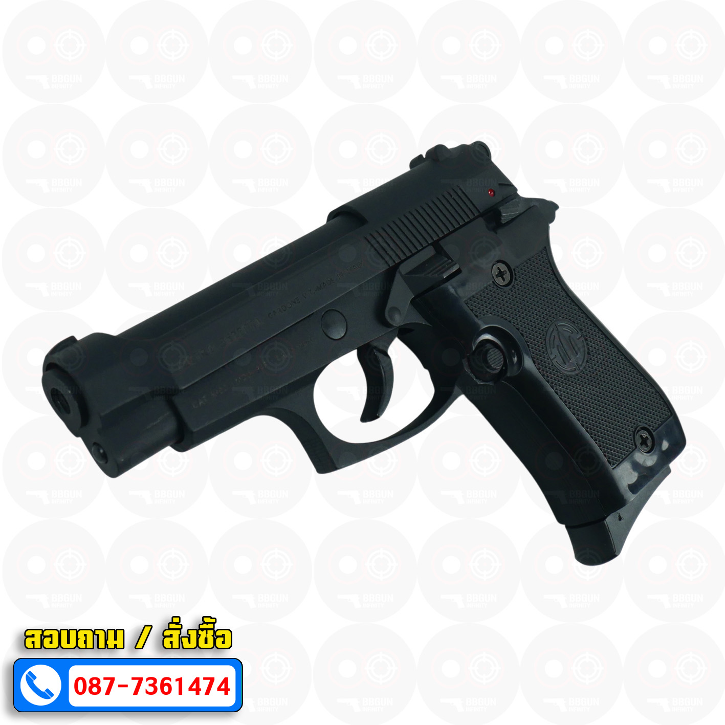 BLANK GUN RETAY M84 FS สีดำ แบลงค์กัน 2 แม็กกาซีน BERETTA M84 บาเร็ตต้า m84