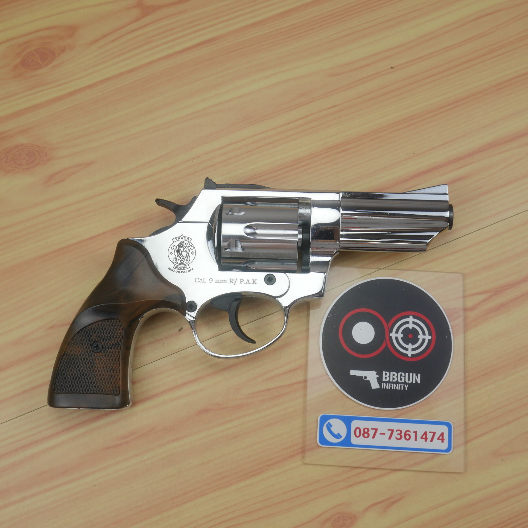 แบลงค์กัน ลูกโม่ Ekol Viper 3 นิ้ว สีเงินเงา Revolver 3" Blank Gun