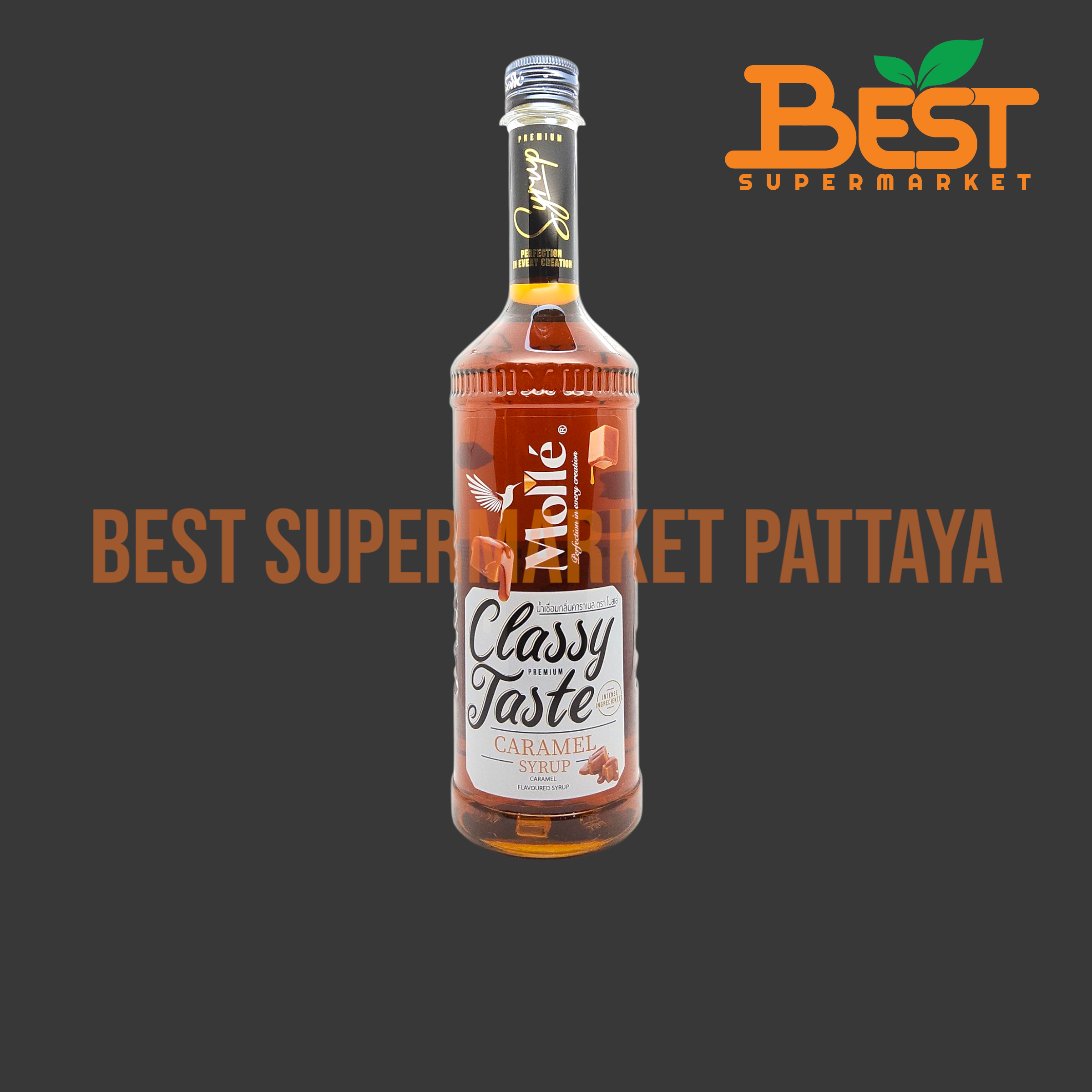 โมลเล่ น้ำเชื่อมกลิ่นคาราเมล 710 มล. Molle Classy Premium Taste. Caramel Syrup 710 ml.