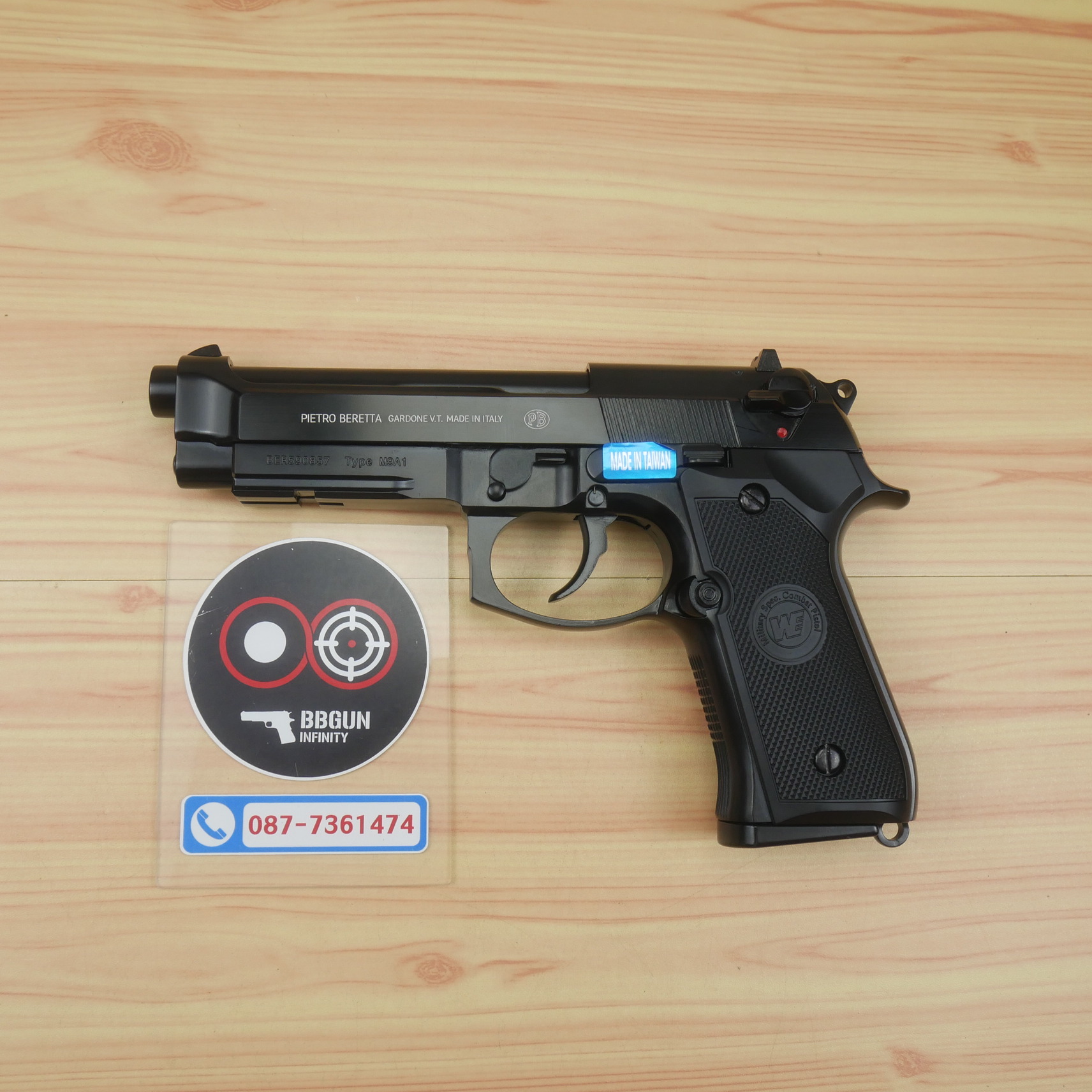 ปืนบีบีกันอัดแก๊ส WE Beretta M9A1 Full-Auto GBB (Black)