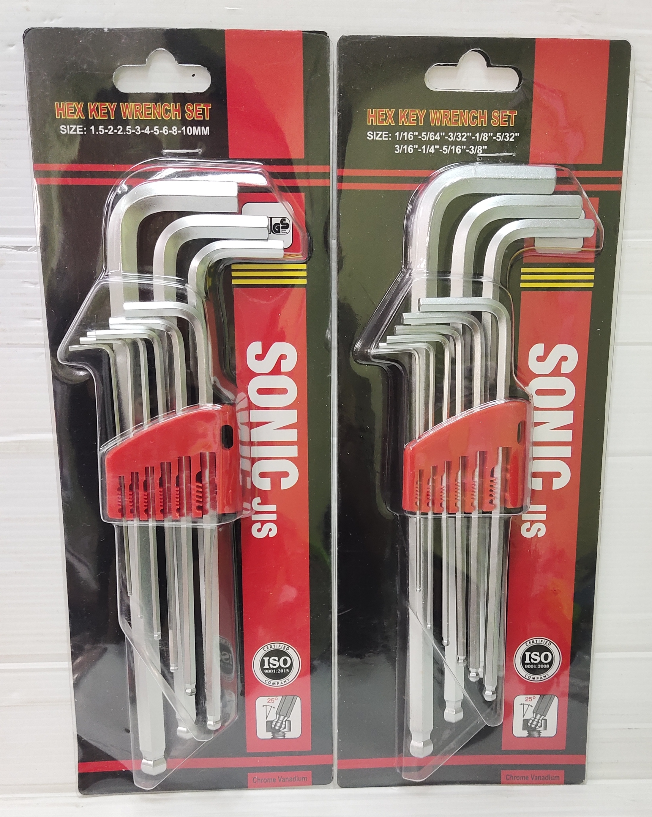 กุญแจหกเหลี่ยม 9 ตัวชุด SONIC (ราคารวมแวท) ประแจ ชุดประแจแอล หกเหลี่ยม กุญแจหกเหลี่ยม หัวบอล หัวดาว หัวท๊อกซ์