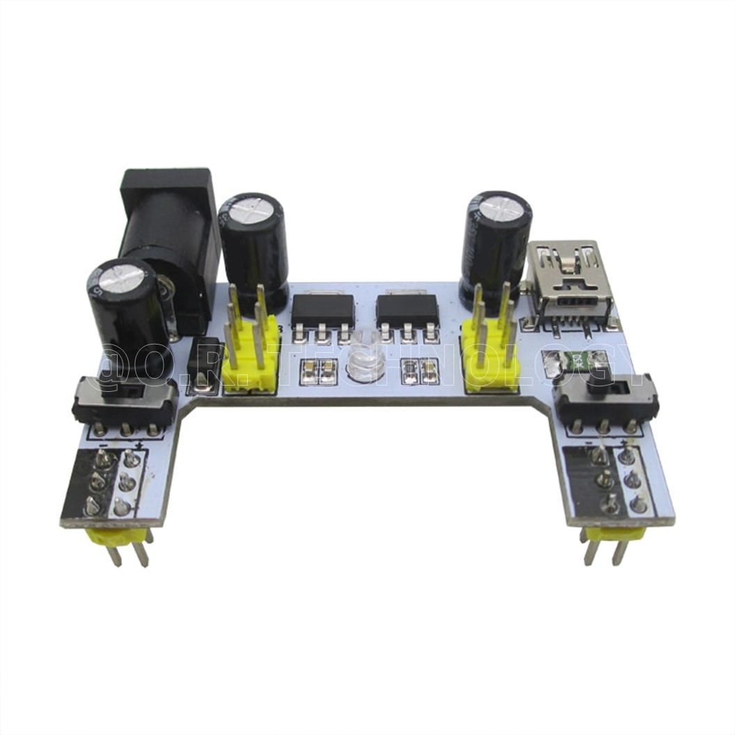 (1ชิ้น) NA039 โมดูลเพาเวอร์ซัพพลาย โมดูลจ่ายไฟ โมดูลแปลงไฟ สำหรับบอร์ดทดลอง โฟโต้บอร์ด XD-42 Bread Board Power Supply Module 5V 3.3V (Input voltage: DC jack 6.5-12VDC or USB power supply, Output voltage: 3.3V, 5V switchable 500mA)