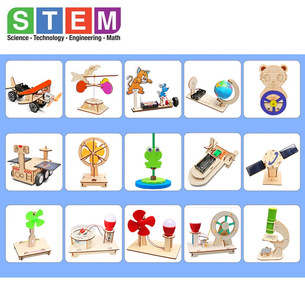 T-M141 ชุดประกอบไม้ เครื่องกรองอากาศจำลอง Electric Air Filter Wooden Kit STEM Education ของเล่นเสริมทักษะ ของเล่นไม้