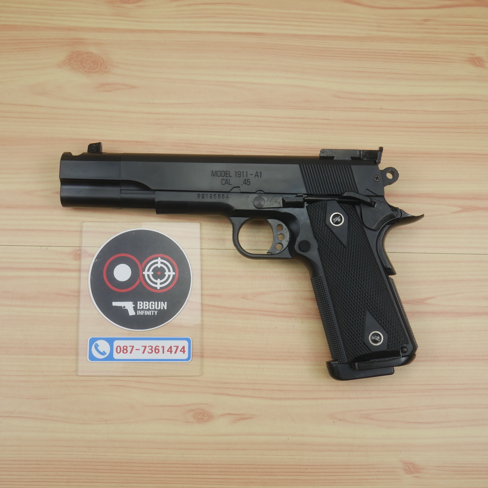 ปืนอัดลมสปริงชักยิงไต้หวัน KWC Colt M1991 A1 lสีดำ Spring Pistol