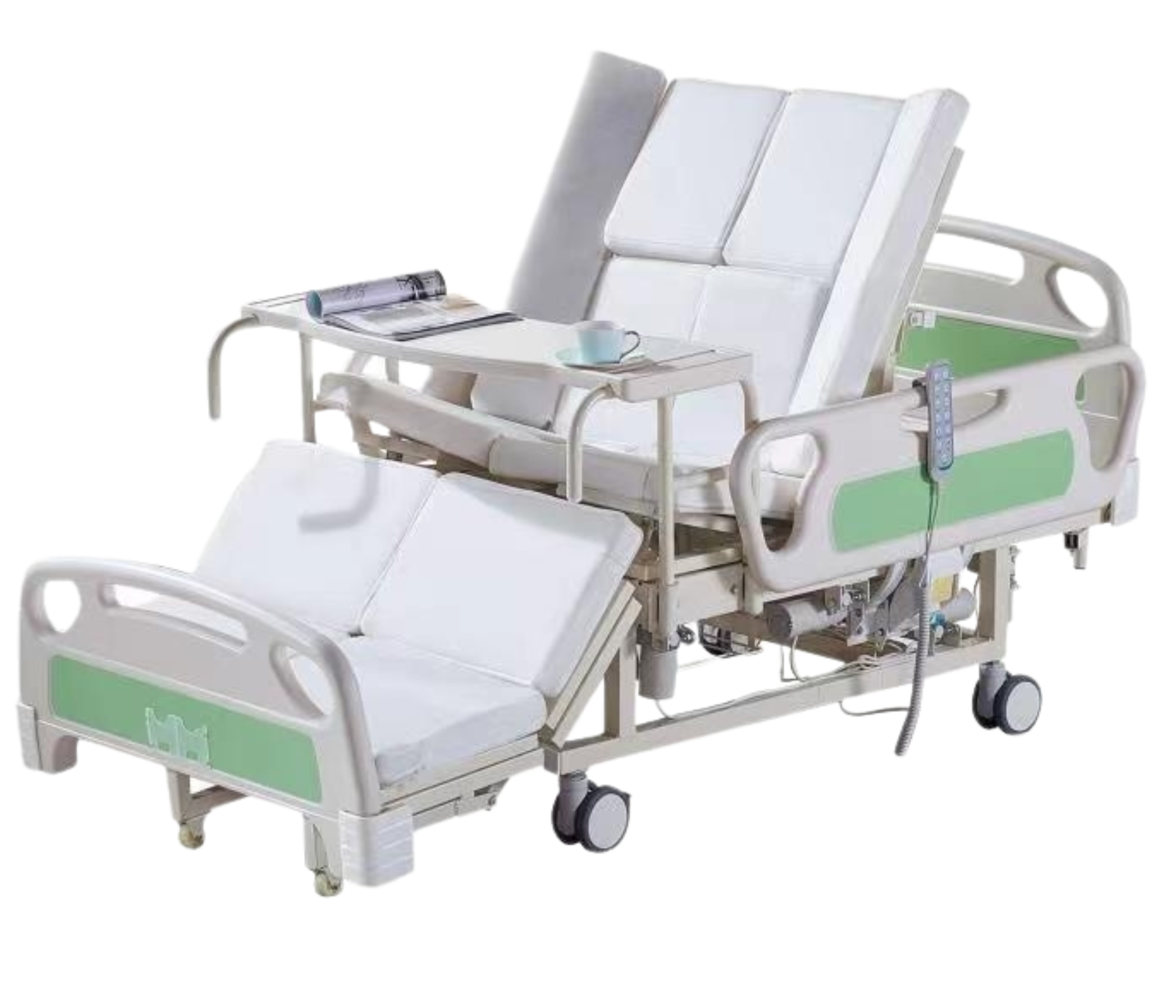 เตียงไฟฟ้า ปรับนั่ง พลิกตัวได้ นั่งถ่ายได้ ราวปีกนก ABS YX-DC01A (3-25)