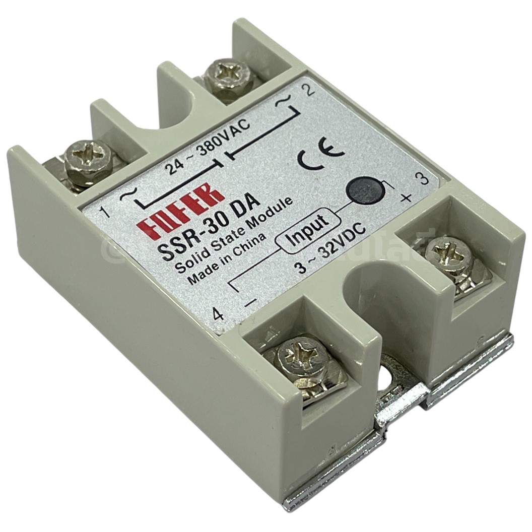 SSR-30DA 30A โซลิดสเตทรีเลย์ Solid State Relay SSR-30 DA (Input 3-32VDC, Output 24-380VAC 30A) รีเลย์แบบไร้หน้าสัมผัส
