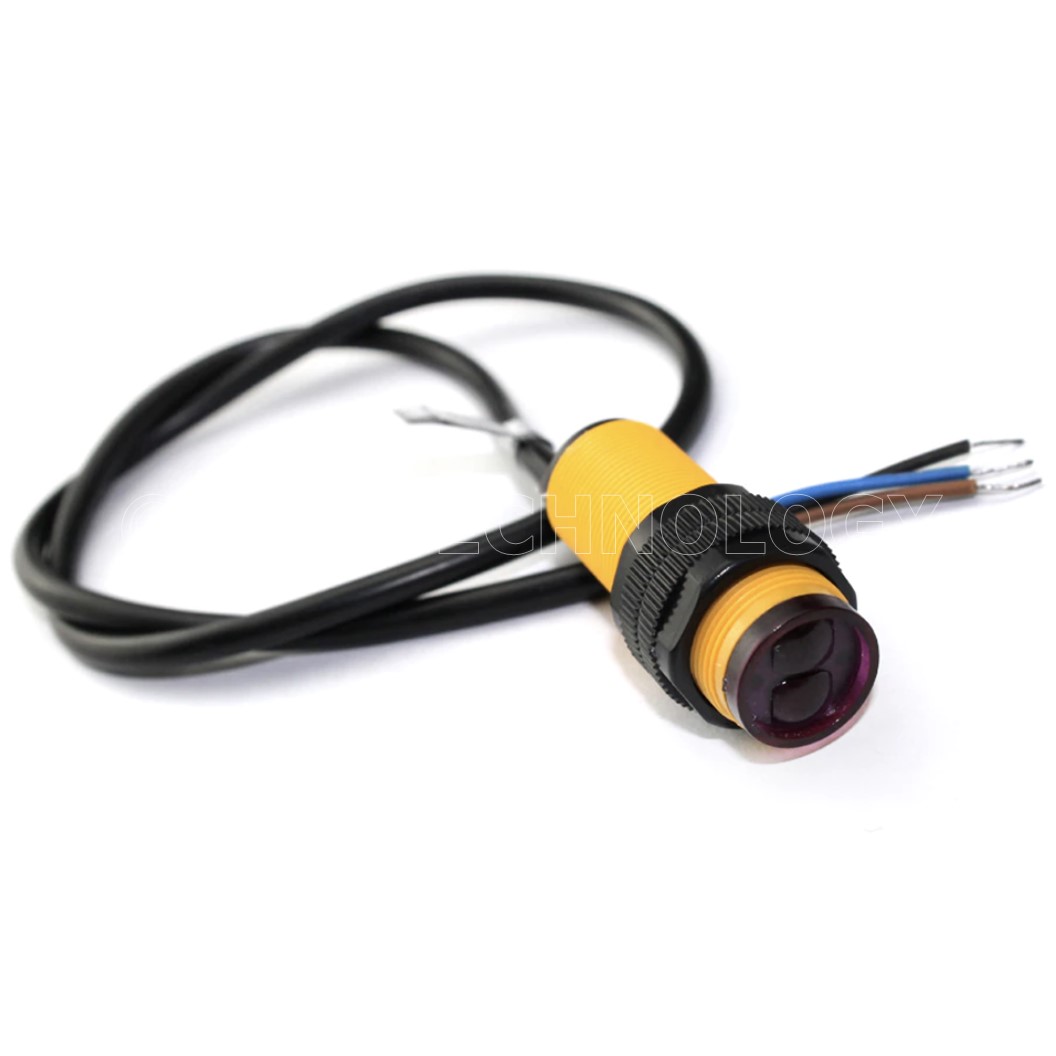 (1ชิ้น) AD138 เซ็นเซอร์ตรวจจับวัตถุ เซนเซอร์ตรวจจับสิ่งกีดขวาง ด้วยอินฟาเรด ปรับระยะได้ 3-80ซม. E18-D80NK 5VDC Adjustable Infrared Sensor Switch 3-80cm NPN NO (เซนเซอร์ขนาด 45mm) for Arduino