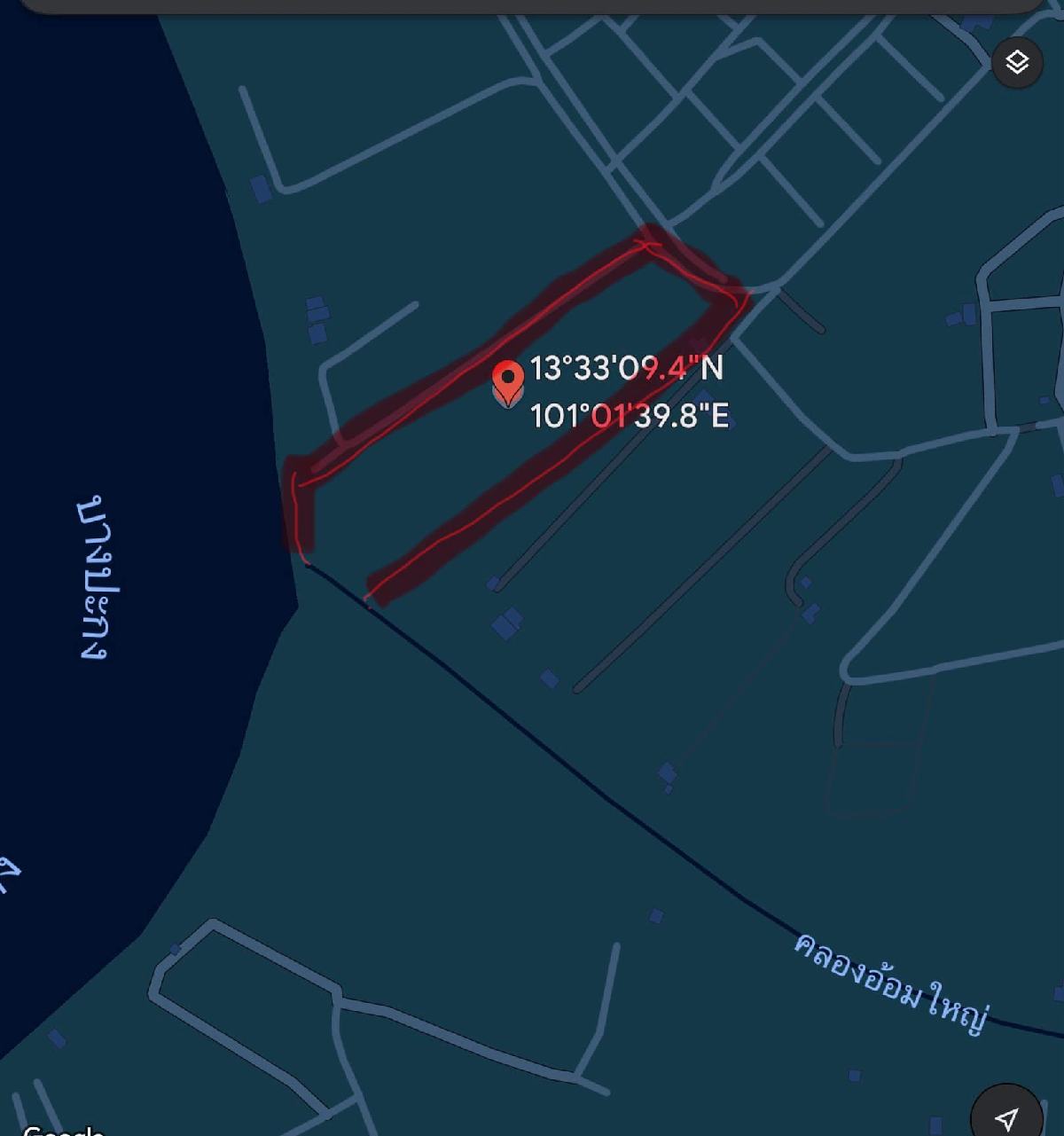 ขายที่ดินติดแม่น้ำบางปะกง 16 ไร่ | ติดคลอง–ถนนสองด้าน | บ้านโพธิ์ ฉะเชิงเทรา | เจ้าของขายเอง