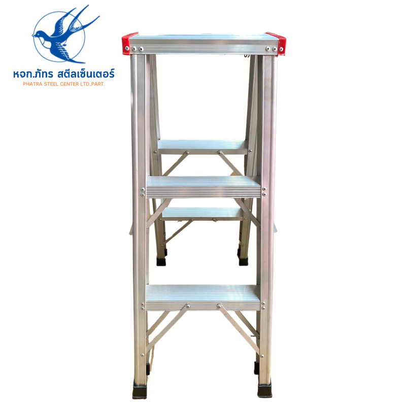 บันไดอลูมิเนียมพับได้ TITAN 3 ขั้น ทรง A ขึ้นลงได้ 2 ทาง (ราคารวมแวท) บันได บันไดอเนกประสงค์ บันไดหัวเหลือง น้ำเงิน แดง