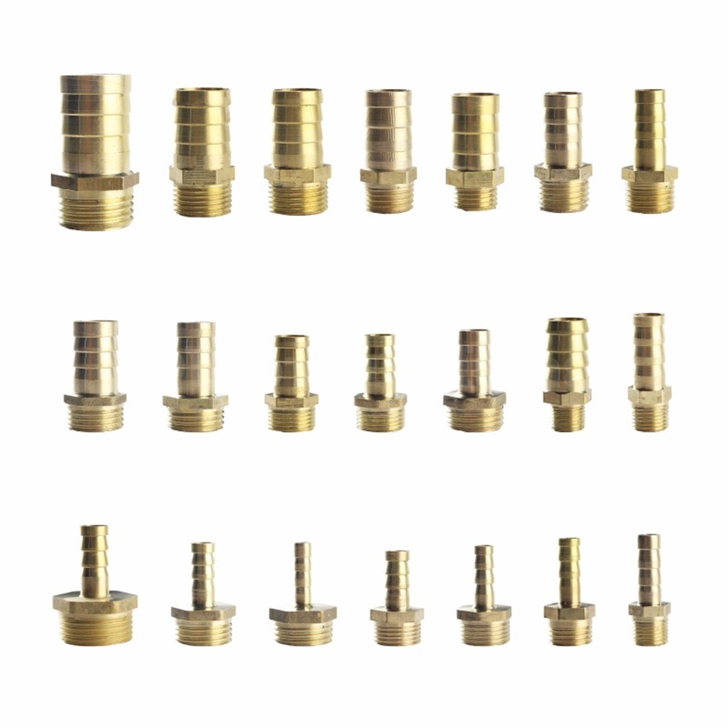 BT-PC หางปลาไหลทองเหลือง ตรง เกลียวนอก Male Straight Brass Hose Tail Air fitting ข้อต่อลมทองเหลือง Barb tails หางปลาไหลเกลียวนอกตรง หางหนู เกลียวตัวผู้