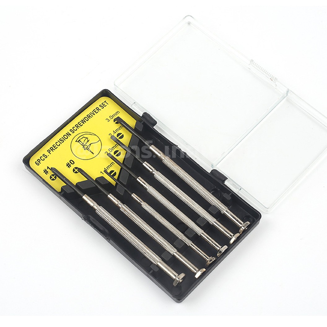 SCREW-006 ชุดไขควง 6ชิ้น Precision Screwdriver set 6 Pcs ไขควง ไขควงนาฬิกา ไขควงเล็ก ไขควงแว่นตา ชุดไขควงเล็ก