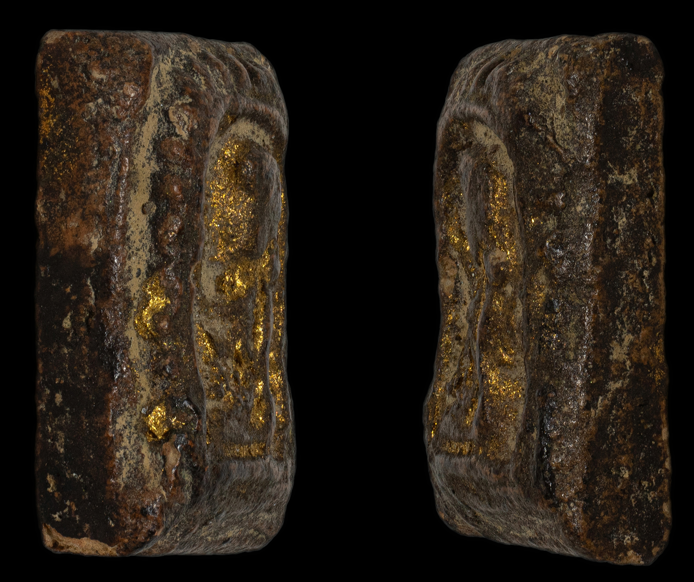 นางกวัก หลวงพ่อทาบ พิมพ์เล็ก เนื้อดิน ปี 2505 ทารักปิดทอง หลวงปู่ทิมร่วมปลุกเสก