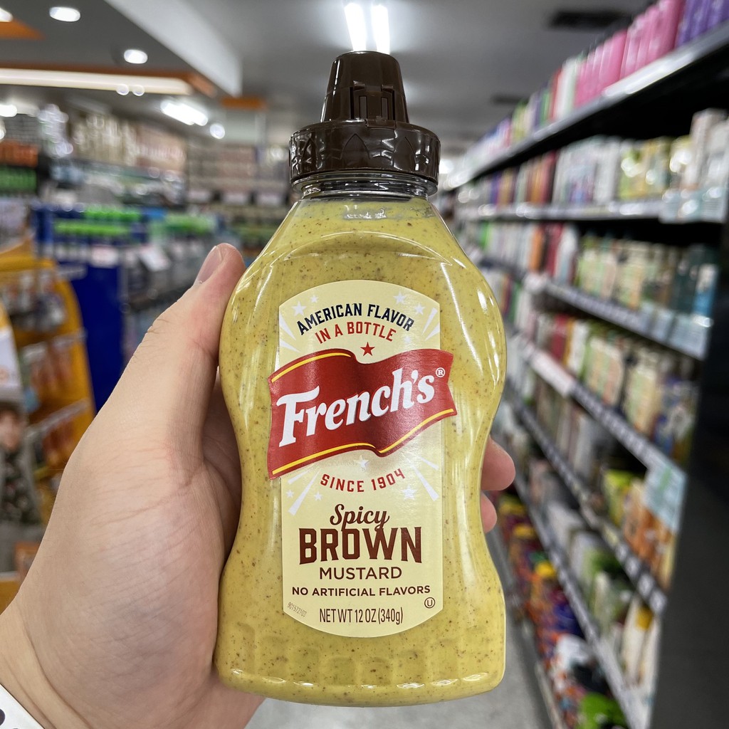 เฟร้นช์ส สไปซี่ บราวน์ มัสตาร์ด 340 กรัม French's Spicy Brown Mustard 340 g.