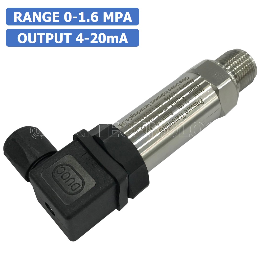 (1ชิ้น) SL-801 1.6MPA เครื่องแปลงสัญญาณแรงดัน เครื่องส่งสัญญาณแรงดัน Pressure Transmitter 24VDC (Output 4-20mA)