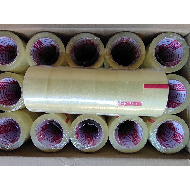 เทปใส เทปสีน้ำตาล OPP ยี่ห้อ BOBUG (ยกลัง 108 ม้วน ราคารวมแวท) เทปกาว เทปติดกล่องพัสดุ เทปปิดกล่อง เทปกาวแปะกล่อง