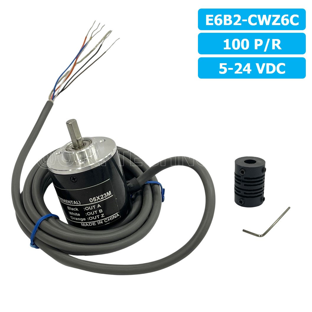 (1ชิ้น) E6B2-CWZ6C 100P/R 5-24VDC โรตารี่เอ็นโค้ดเดอร์ ROTARY ENCODER (INCREMENTAL)