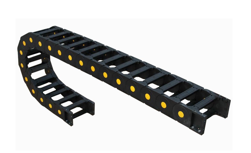กระดูกงูร้อยสายไฟ Cable Drag Chain แบบมีตัวปิด ขนาด 25×77 mm R55