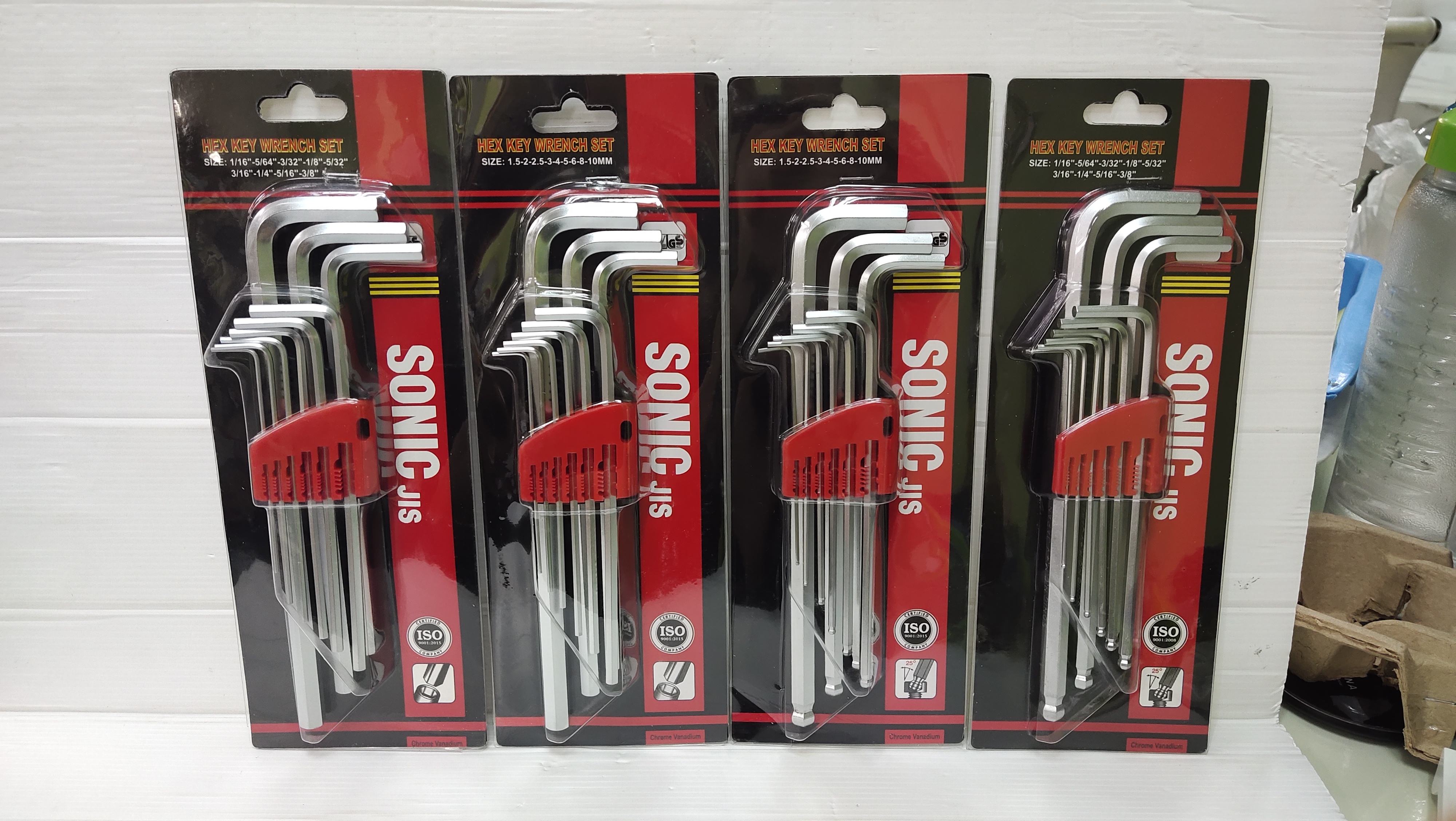 กุญแจหกเหลี่ยม 9 ตัวชุด SONIC (ราคารวมแวท) ประแจ ชุดประแจแอล หกเหลี่ยม กุญแจหกเหลี่ยม หัวบอล หัวดาว หัวท๊อกซ์