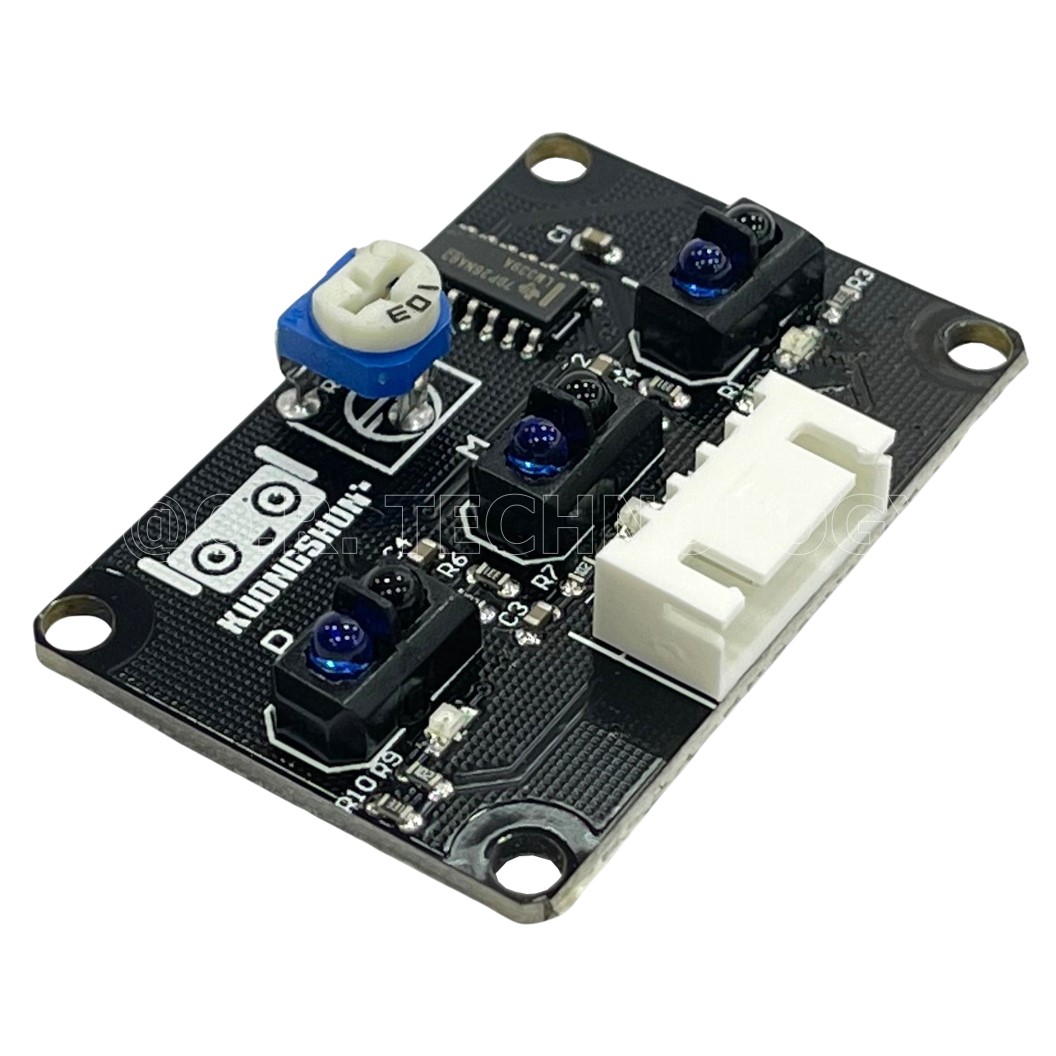 (1ชิ้น) AB161 โมดูล แทรคเส้นสีดำ 3 เซนเซอร์ KUONGSHUN 3 Channel Tracking Module Line Sensor