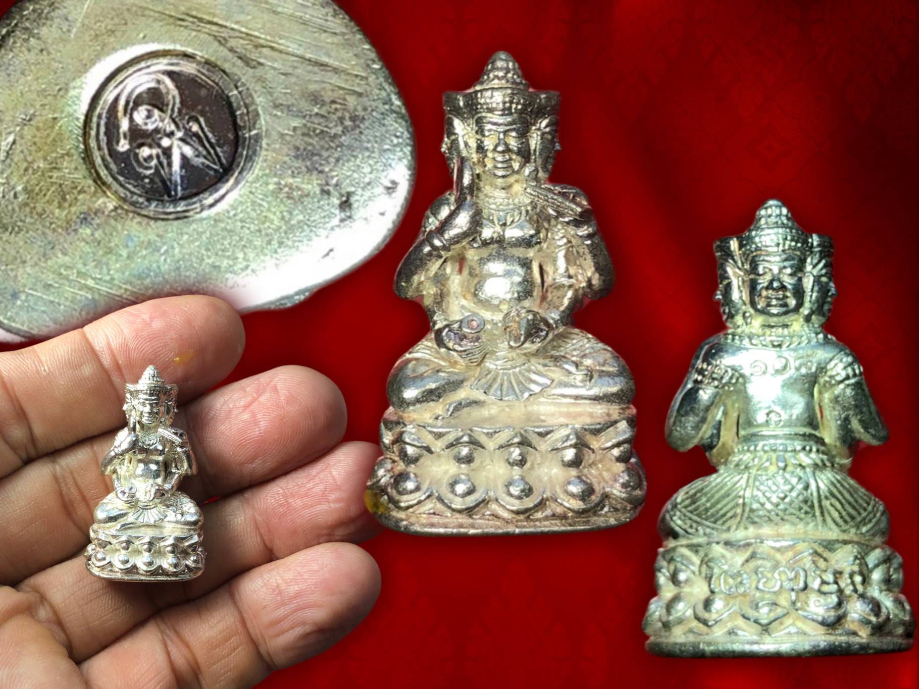 กริ่งพระพรหม เนื้อเงิน ปี 2544 วัดบวรนิเวศวิหาร จัดสร้างเป็นที่ระลึกสมโภชหิรัณยบัฏ พระพรหมมุนี (จุนท์ พฺรหฺมคุตฺโต) อดีตเจ้าอาวาสวัดบวรนิเวศวิหาร No.148 ตอกโค๊ต กล่องเดิม หายากครับ