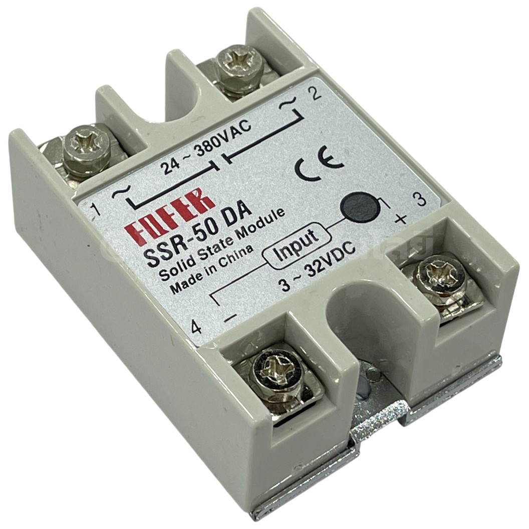 SSR-50DA 50A โซลิดสเตทรีเลย์ Solid State Relay SSR-50 DA (Input 3-32VDC, Output 24-380VAC 50A) รีเลย์แบบไร้หน้าสัมผัส