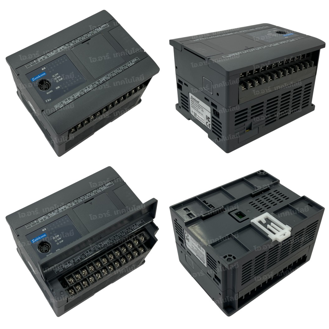 SAMKOON PLC FAs-32MR-AC-E 220VAC 32IO 16IN 16OUT Relay Output บอร์ดอุตสาหกรรม Interfaces: RS232, RS485, Ethernet, USB-C