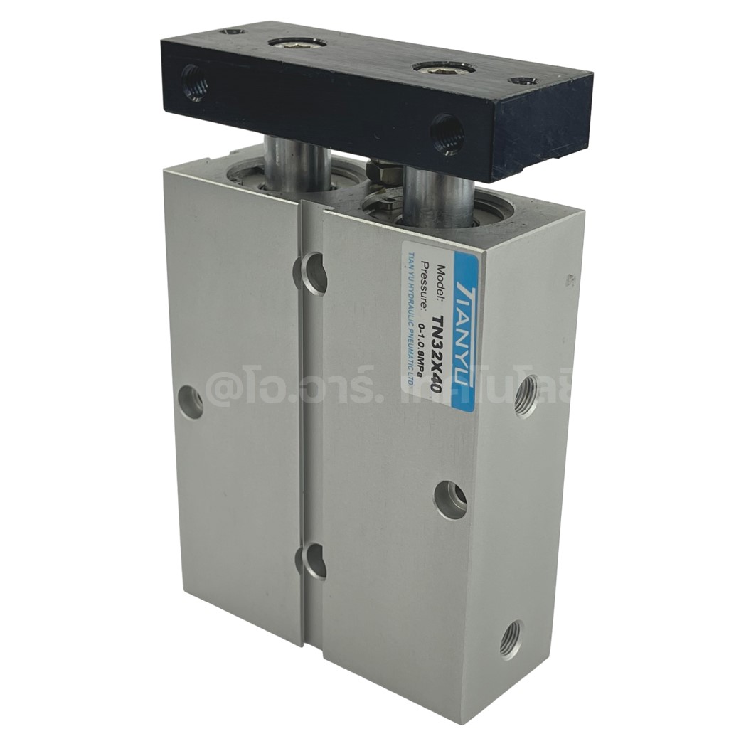 TN32 กระบอกลม แบบแกนคู่ กระบอกลมคอมแพ็ค 2 แกน Twin-Rod Cylinder compact Double-shaft Air Pneumatic (Bore32 x Stroke10-70)