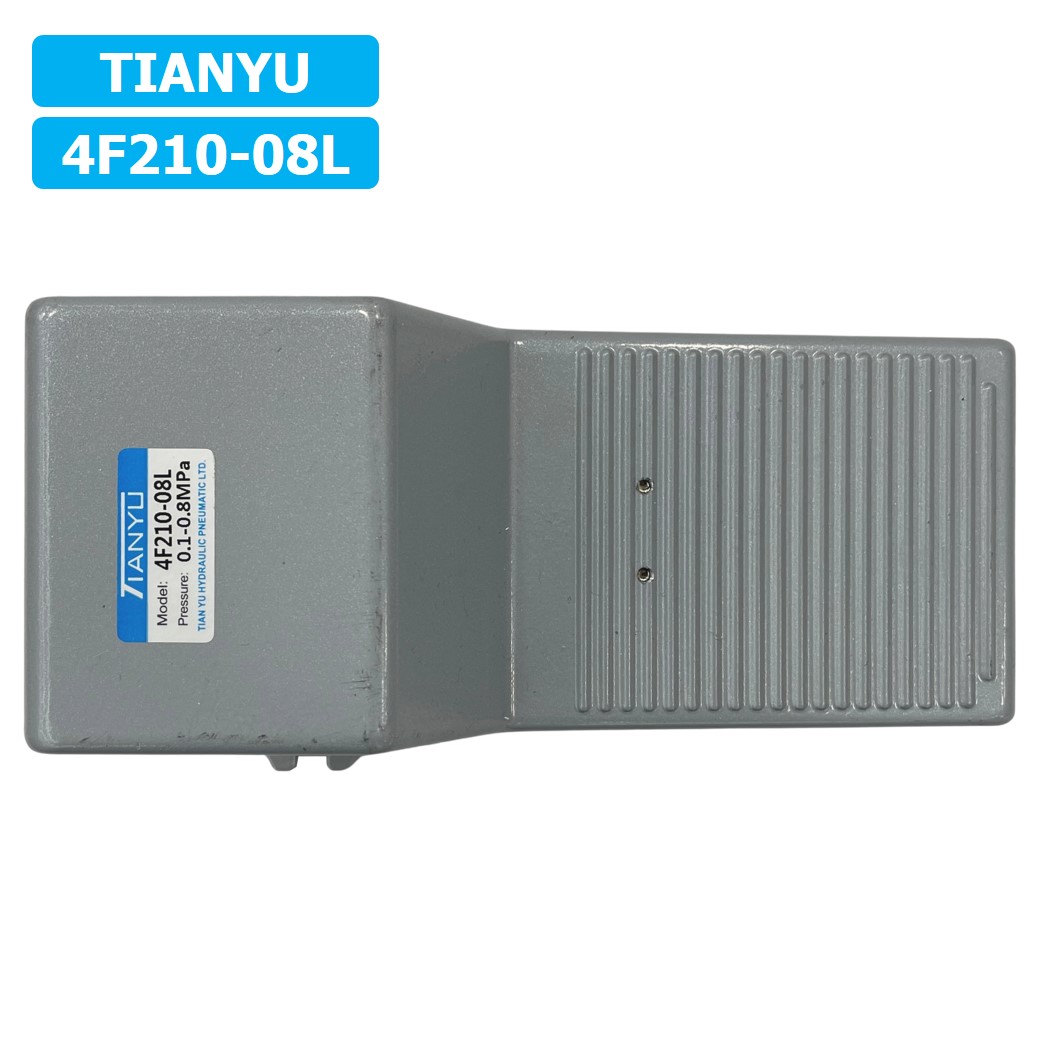 (1ชิ้น) 4F-210-08L เท้าเหยียบลม วาล์วเท้าเหยียบ แบบมีล็อค (self lock) Foot Switch Valve Pneumatic TIANYU 4F210-08L