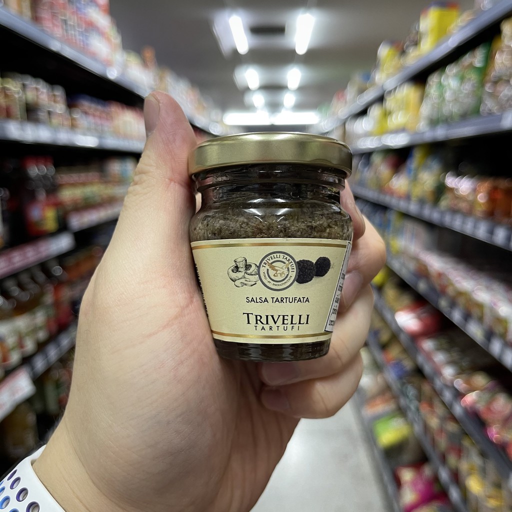 Trivelli Tartufi ซอสเห็ดทรัฟเฟิล ผสมน้ำมันมะกอก 45 กรัม Truffle Sauce 45 g.