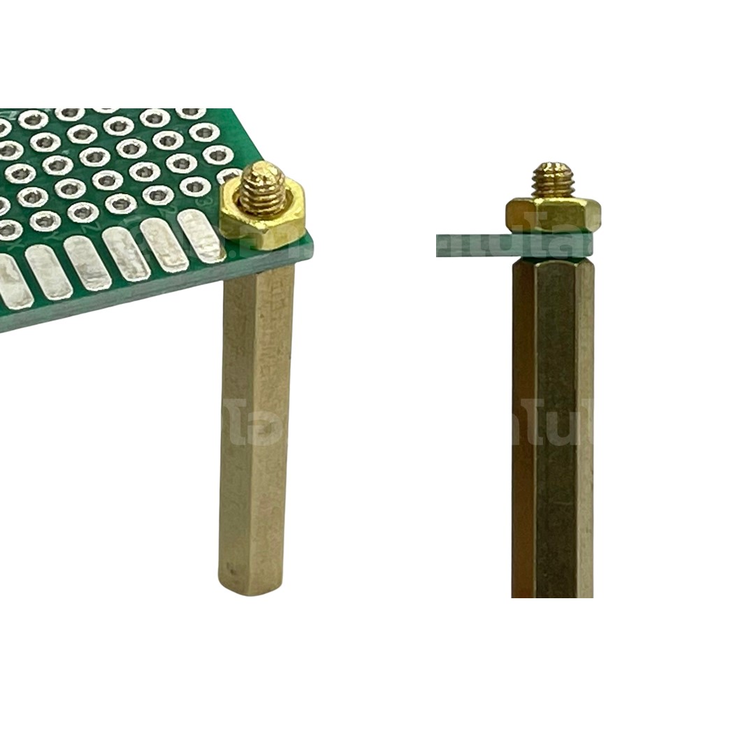 (10ชิ้น) เสาทองเหลือง/นอต/สกรู M3 Hex Brass Standoff, Nut, Stainless Screw M3*10/20/30mm ผู้-เมีย/เมีย-เมีย Male-Female/Female-Female