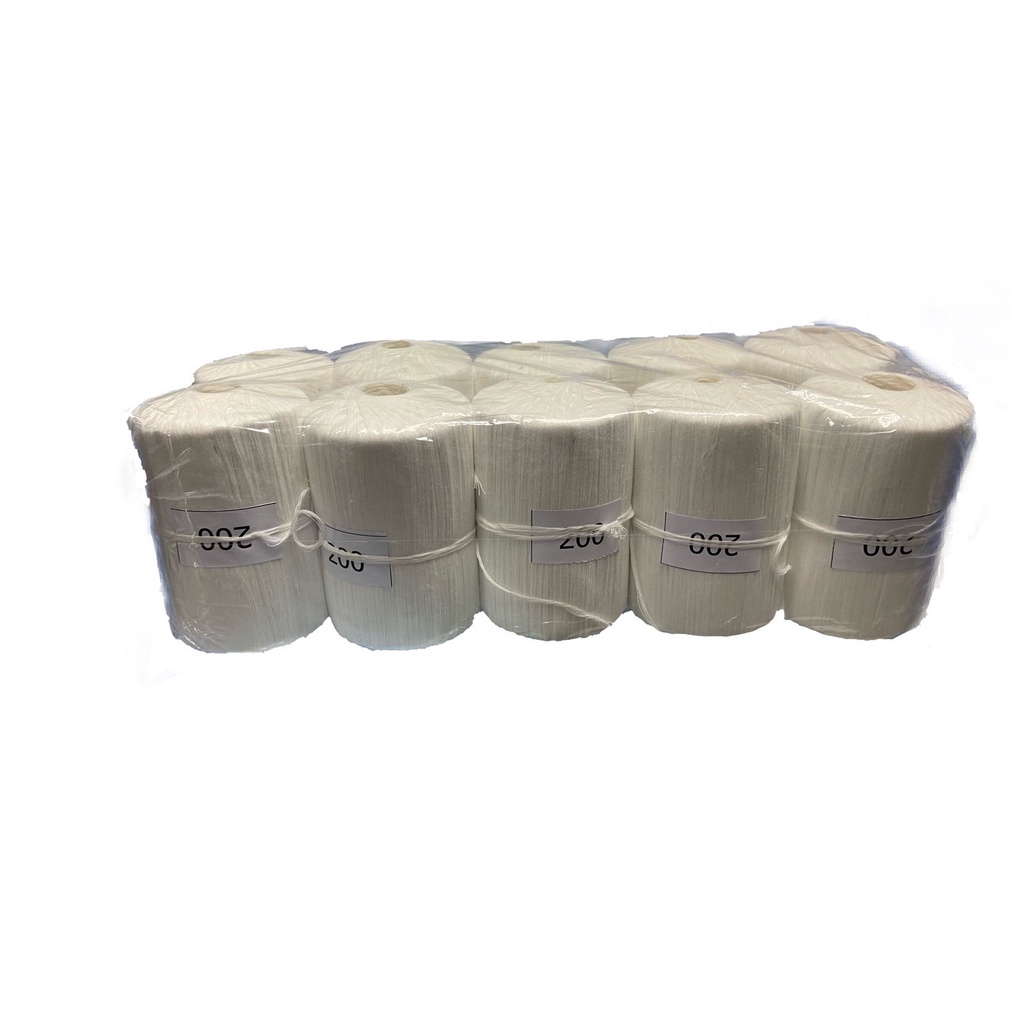 ด้ายสายสิญจน์ พันเกลียวแป๊บ หรือ ทำงานพิธีต่างๆ (ราคารวมแวท) มีความยาว ตั้งแต่ 200,500,1000 เมตร ใช้สำหรับงานพิธีกรรม งานบุญต่างๆ