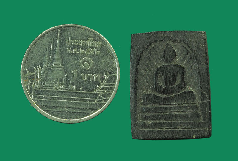 *32419 พระไม้งิ้วดำแกะเป็นสมเด็จแหวกม่าน เก่าไม่ทราบที่และปีสร้าง 13