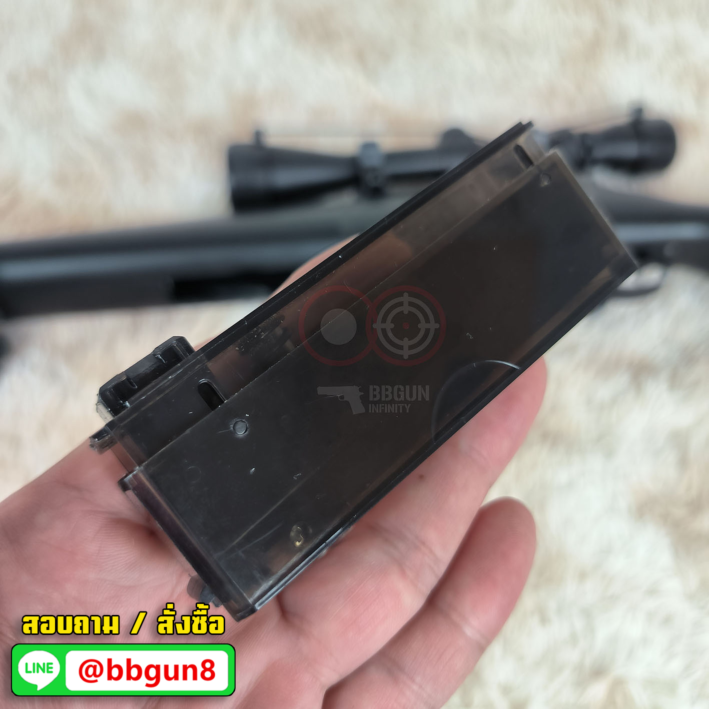 ปืนบีบีกันสไนเปอร์ A&K Remington 700 M24 สีดำ รุ่นอัพเกรด