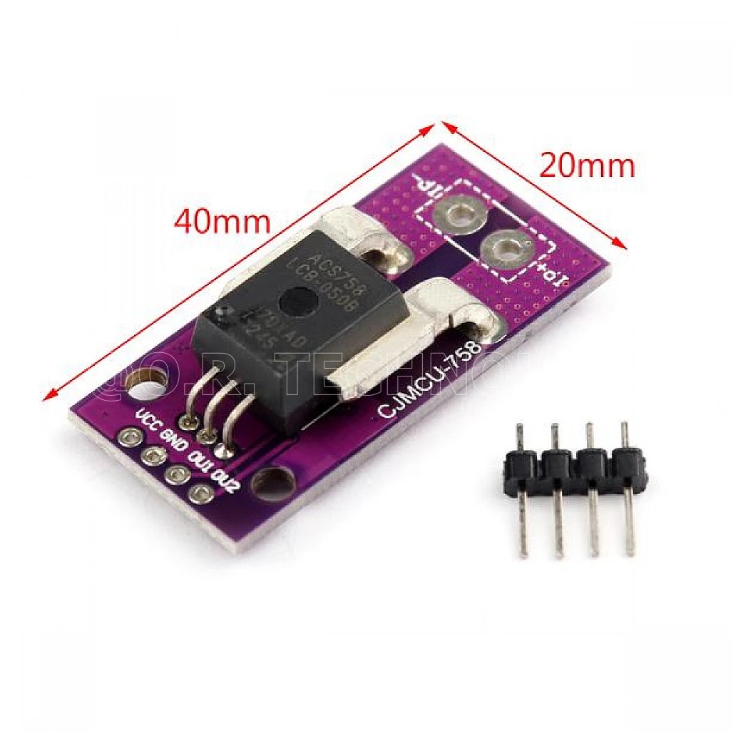(1ชิ้น) AH064 โมดูลวัดกระแส 50A MCU-758 Hall Current Sensor ACS758LCB-050BPFF-T Linear Current Sensor Module