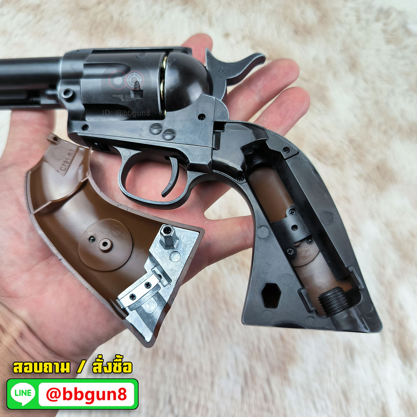UMAREX Colt SAA Peacemaker .45 Co2 6mm - Antique Black บีบีกันลูกโม่คาวบอย