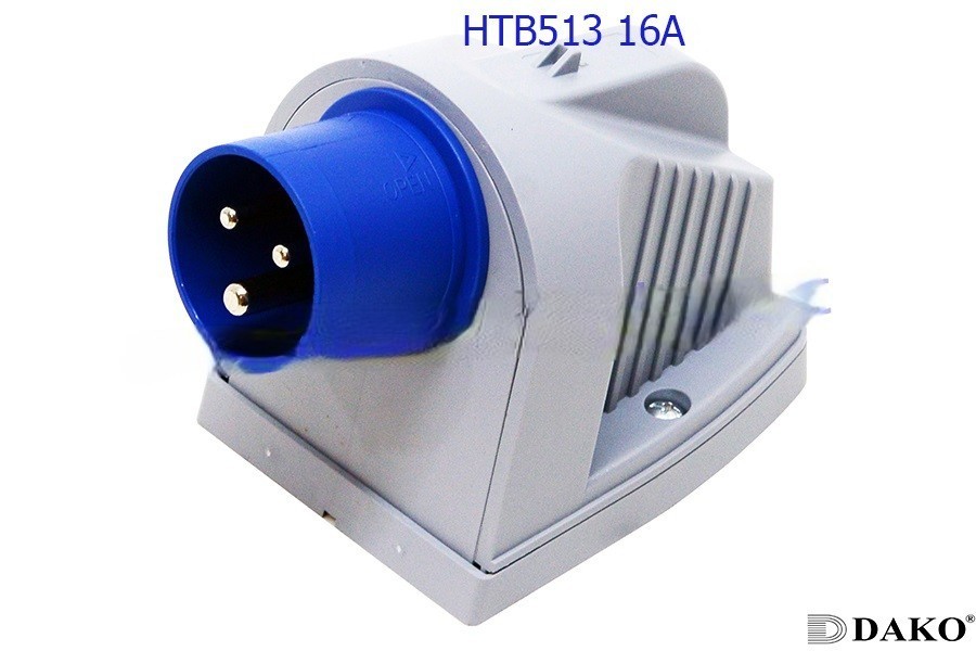 HTB 513 พาวเวอร์ปลั๊ก 2P+E 16A 230V IP44 6h"DAKO"